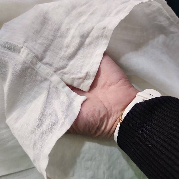 BUGATCHI Shaped Fit Short Sleeve Linen Button-Up Camp Shirt Size M - Picture 16 of 16